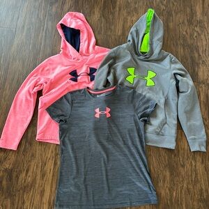 Sweatshirts are size large. T-shirt size extra large.